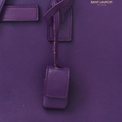 Saint Laurent Calfskin Small Sac De Jour Purple 10 of 21