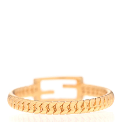 Fendi Metal FF Chain Ring S Gold 3 of 6