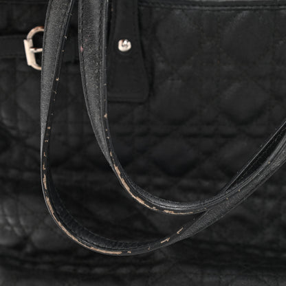 Christian Dior Coated Canvas Cannage Small Panarea Tote Black 12 of 15
