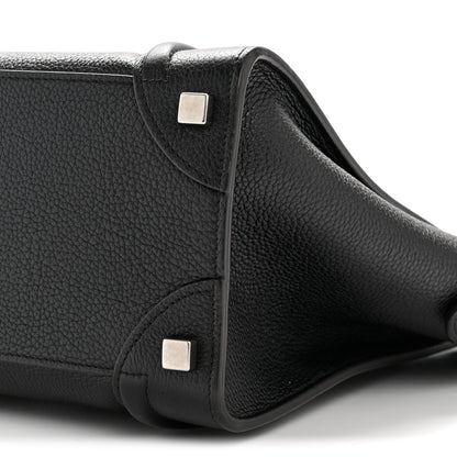 Celine Drummed Calfskin Micro Luggage Black 17 of 19