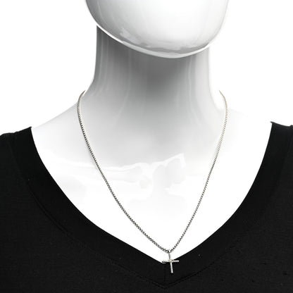 David Yurman Sterling Silver 14K Yellow Gold Petite X Cross Pendant Necklace 2 of 4