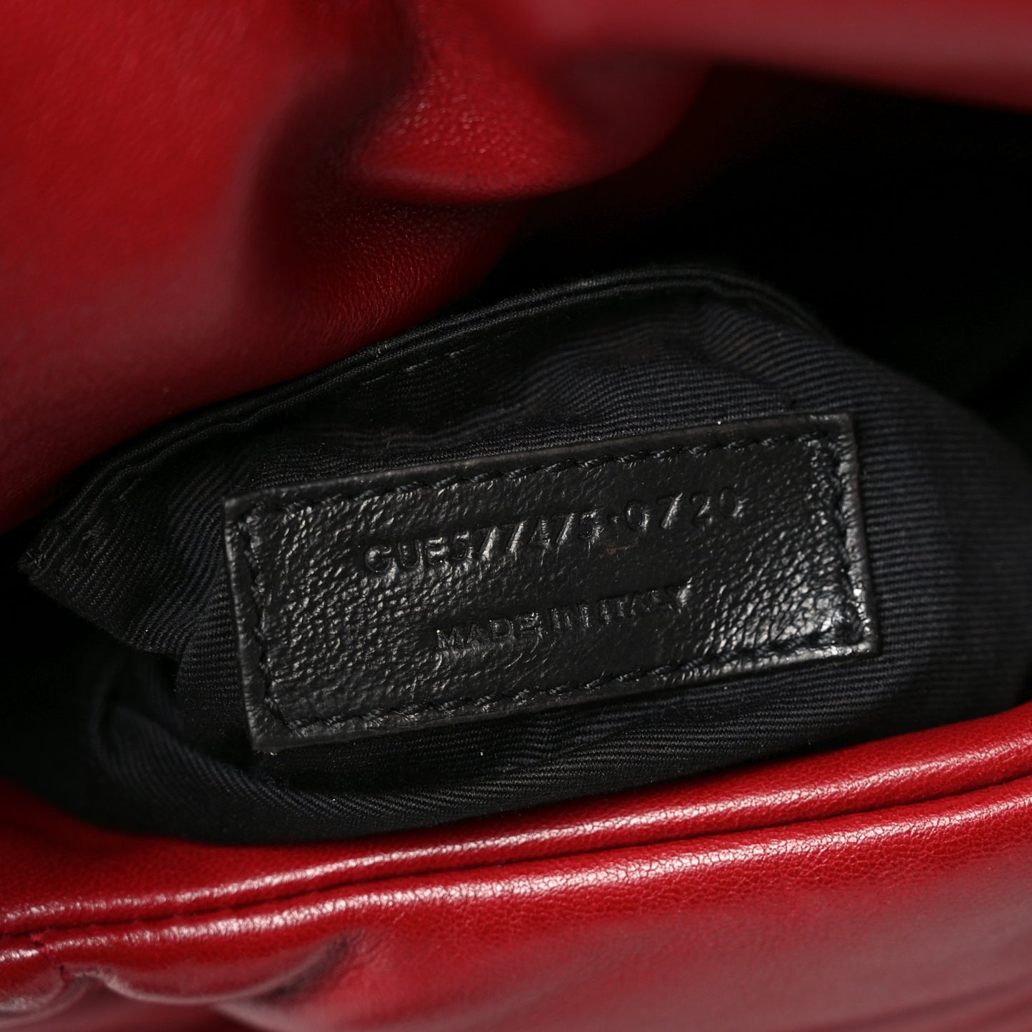 Lambskin Quilted Medium Loulou Puffer Monogram Chain Satchel Opyum Red