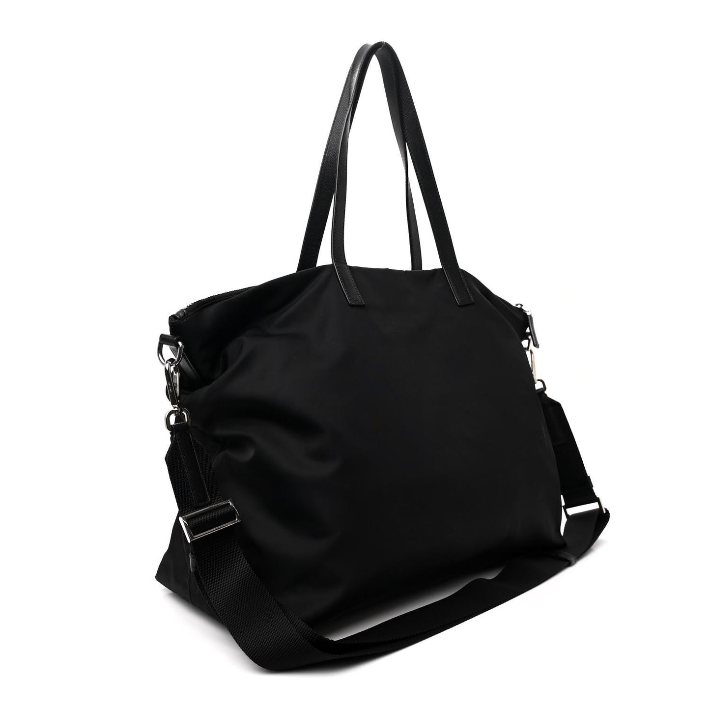 Tessuto Nylon Saffiano Tote Black