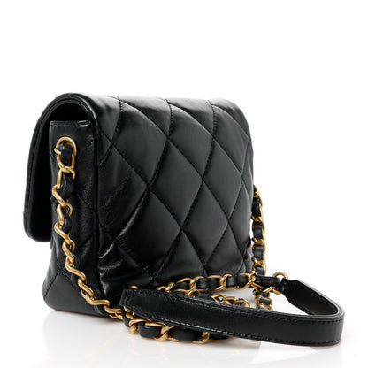 Chanel Lambskin Plexiglass Quilted Coco Love Mini Flap Black 3 of 10