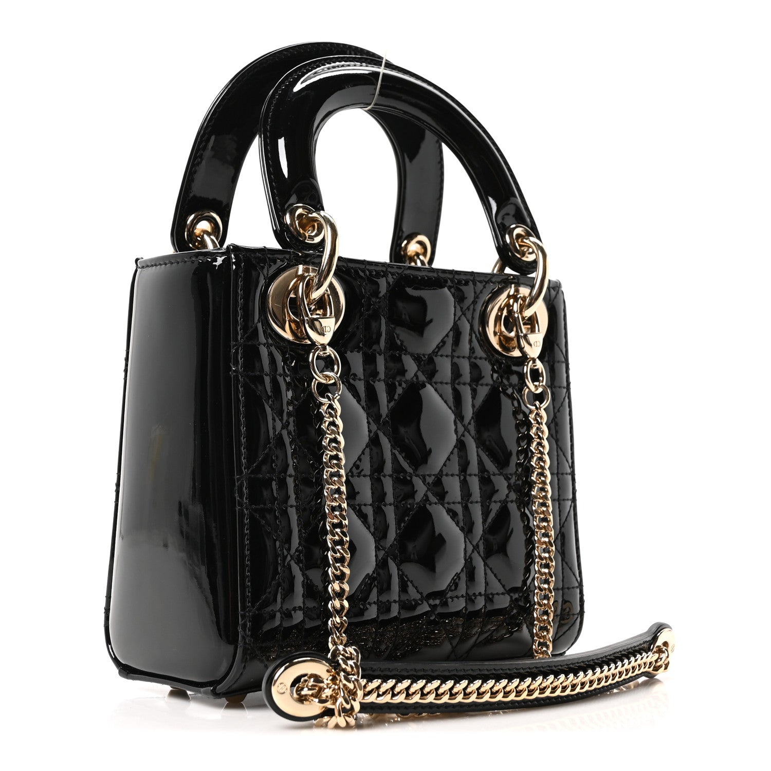 Christian Dior Patent Cannage Mini Lady Dior Black 3 of 11
