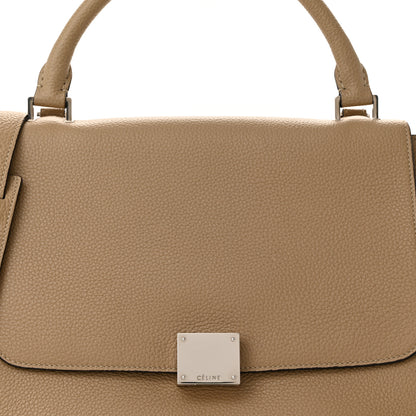 Celine Drummed Calfskin Suede Small Trapeze Dune 7 of 9