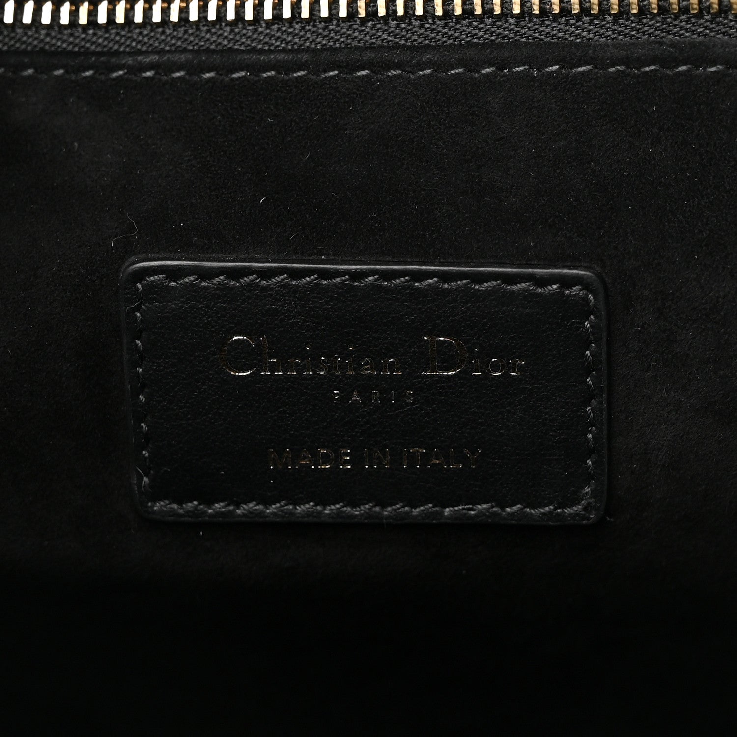 Christian Dior Calfskin Macro Cannage Medium Book Tote Black 6 of 9