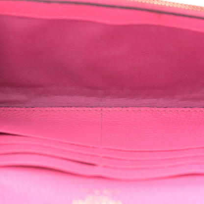 Valentino Garavani Pebbled Calfskin Rockstud Flip Lock Wallet On Chain Feminine Pink 5 of 11