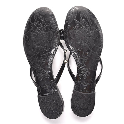 Valentino Garavani PVC Jelly Rockstud Bow Thong Sandals 41 Black 7 of 9
