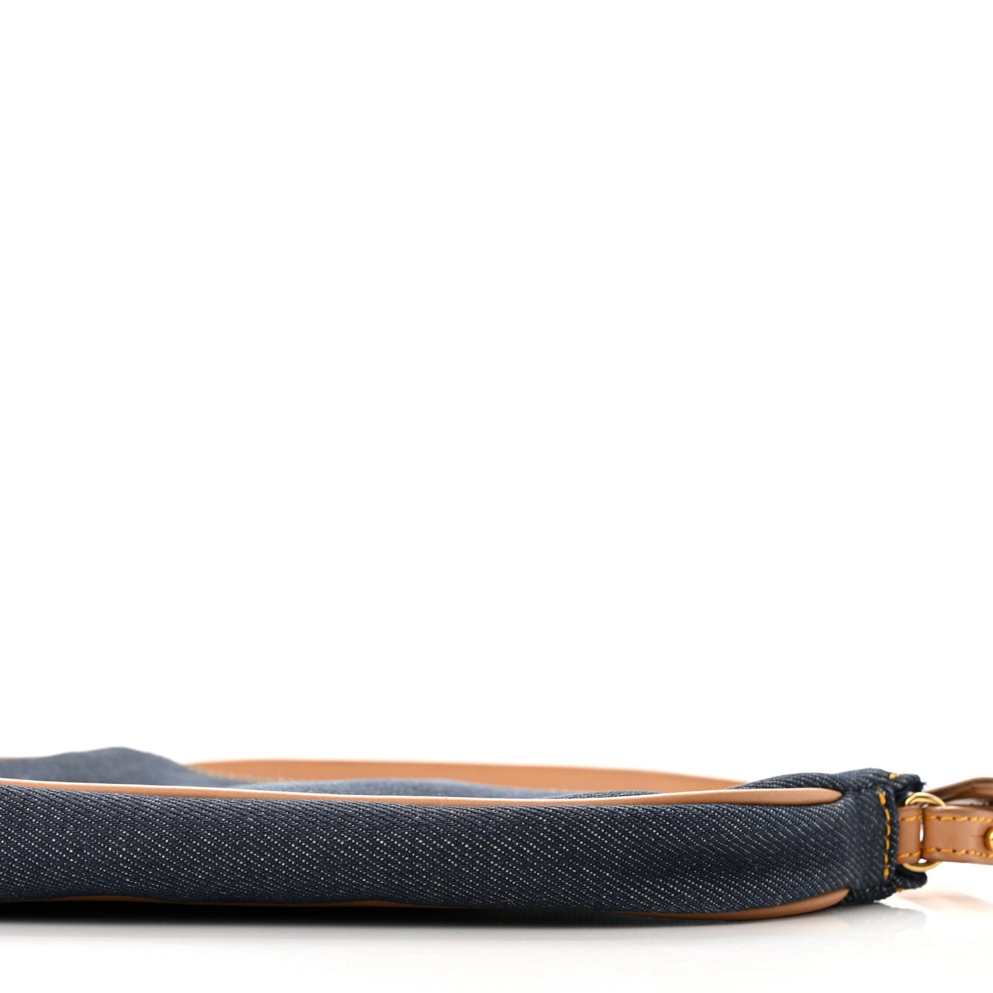 Denim Mini Saddle Pochette Navy