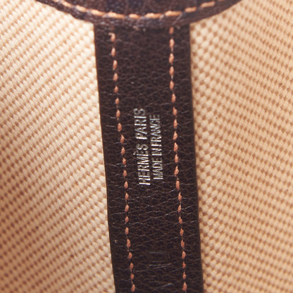 Hermes Toile Buffle Gala Garden Party Tote 36 MM Marron Fonce 8 of 8