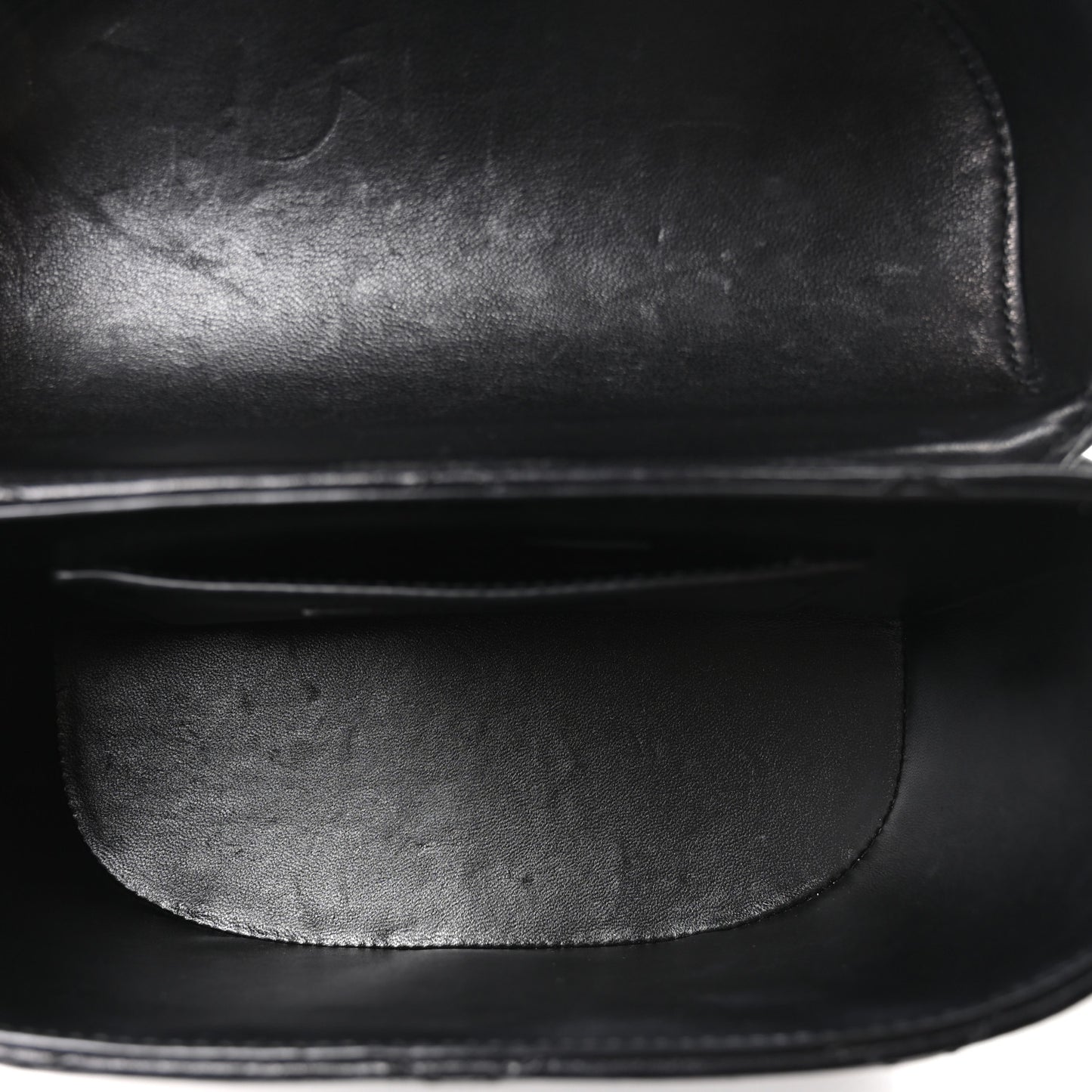 Lambskin Quilted Monogram June Box Bag  Black