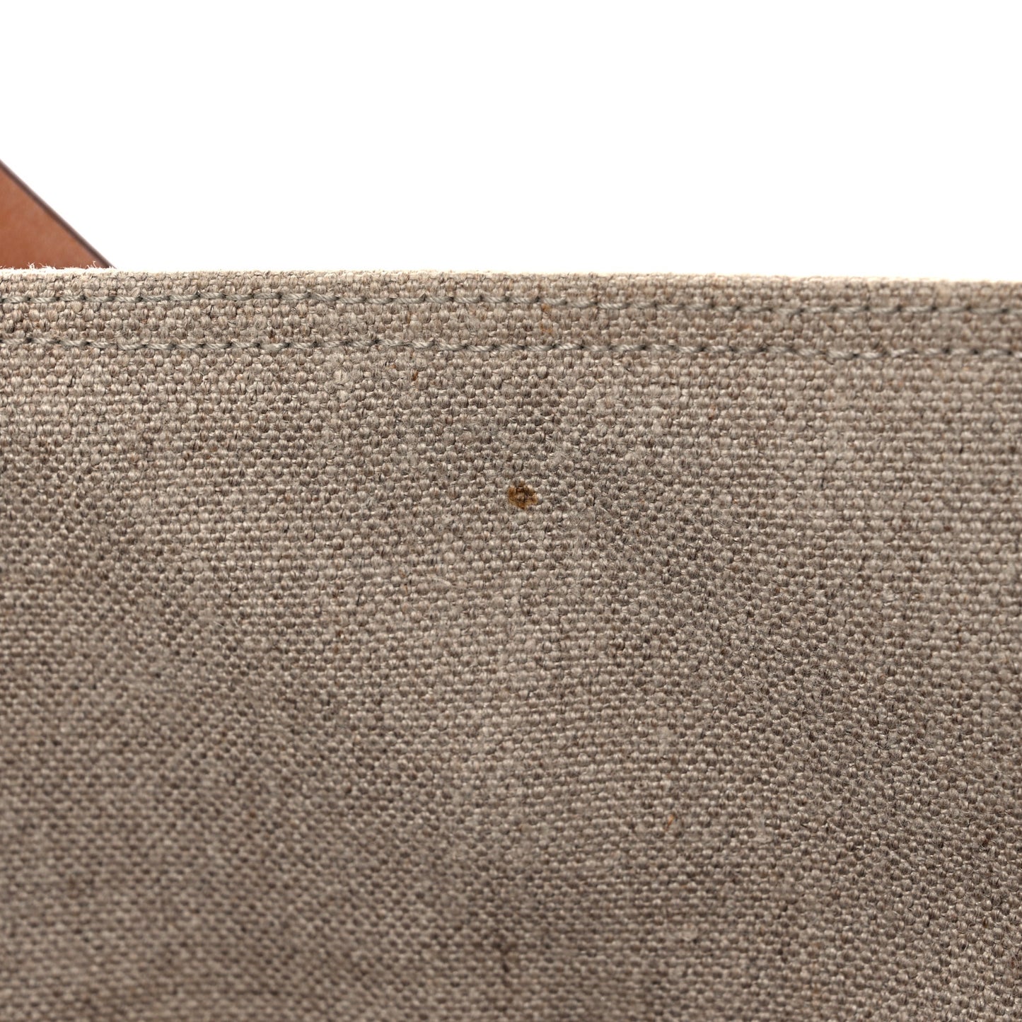 Natural Linen Calfskin Tote White Rope