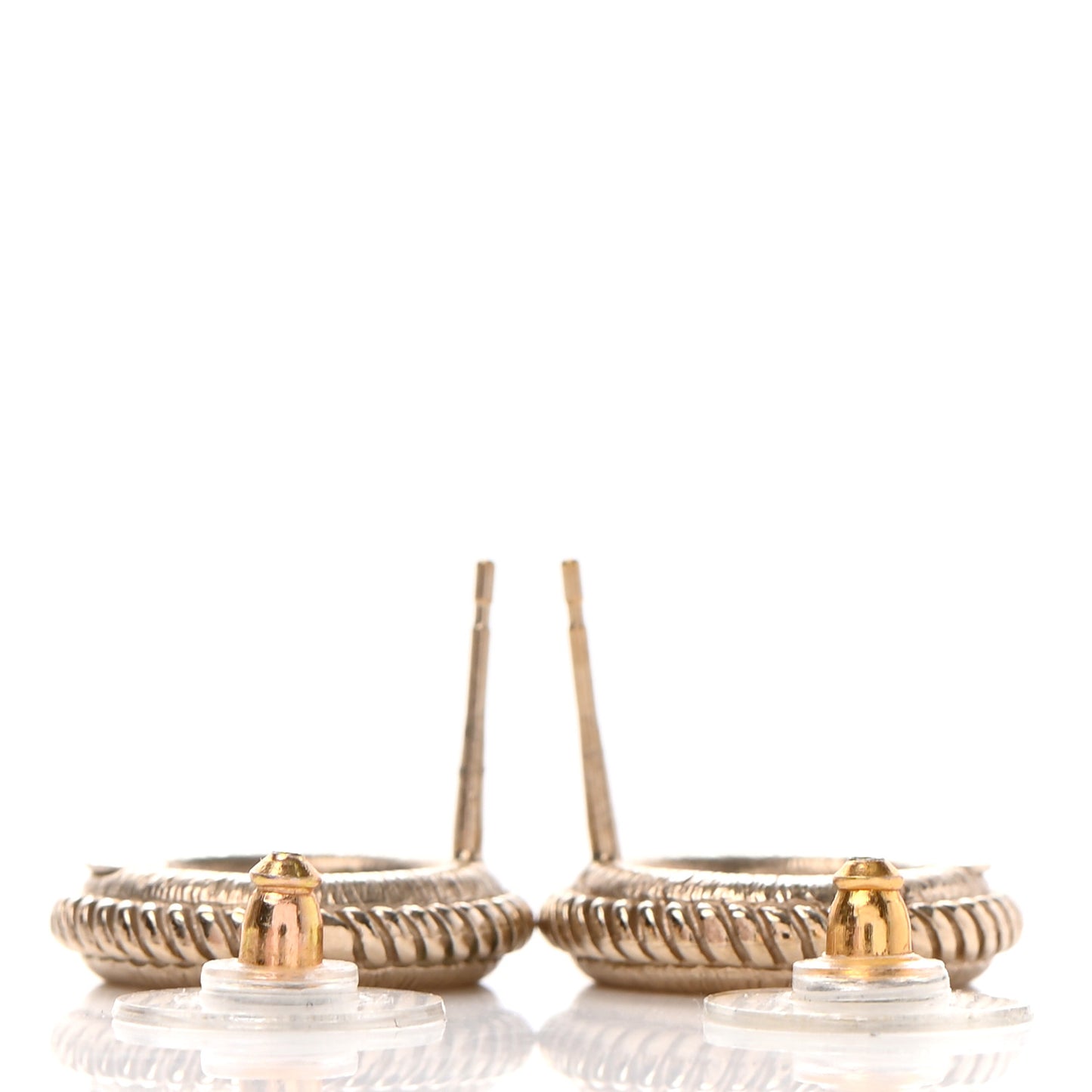 Twisted CC Earrings Light Gold