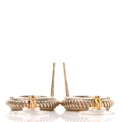 Chanel Twisted CC Earrings Light Gold 3 of 4