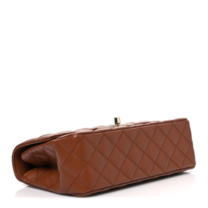 Chanel Lambskin Quilted Medium Crystal Top Handle Rectangular Flap Brown 4 of 10