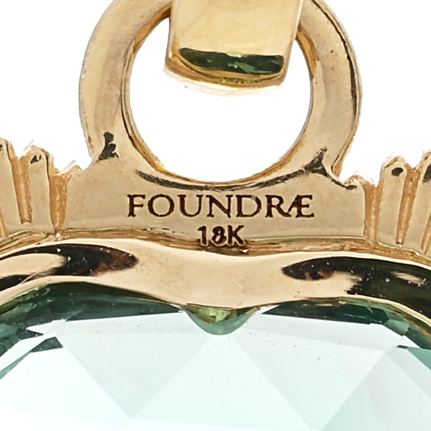 18K Yellow Gold Prasiolite Heart Love Medallion