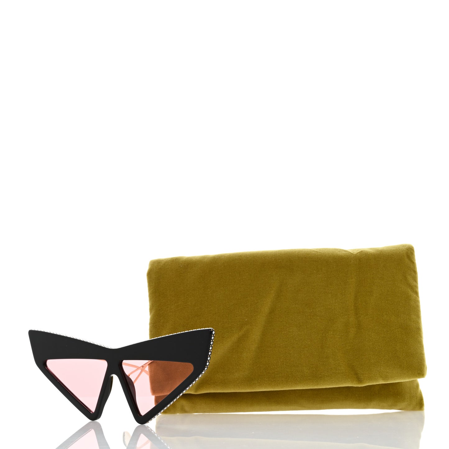 Acetate Crystal Geometric Sunglasses GG0430S Black