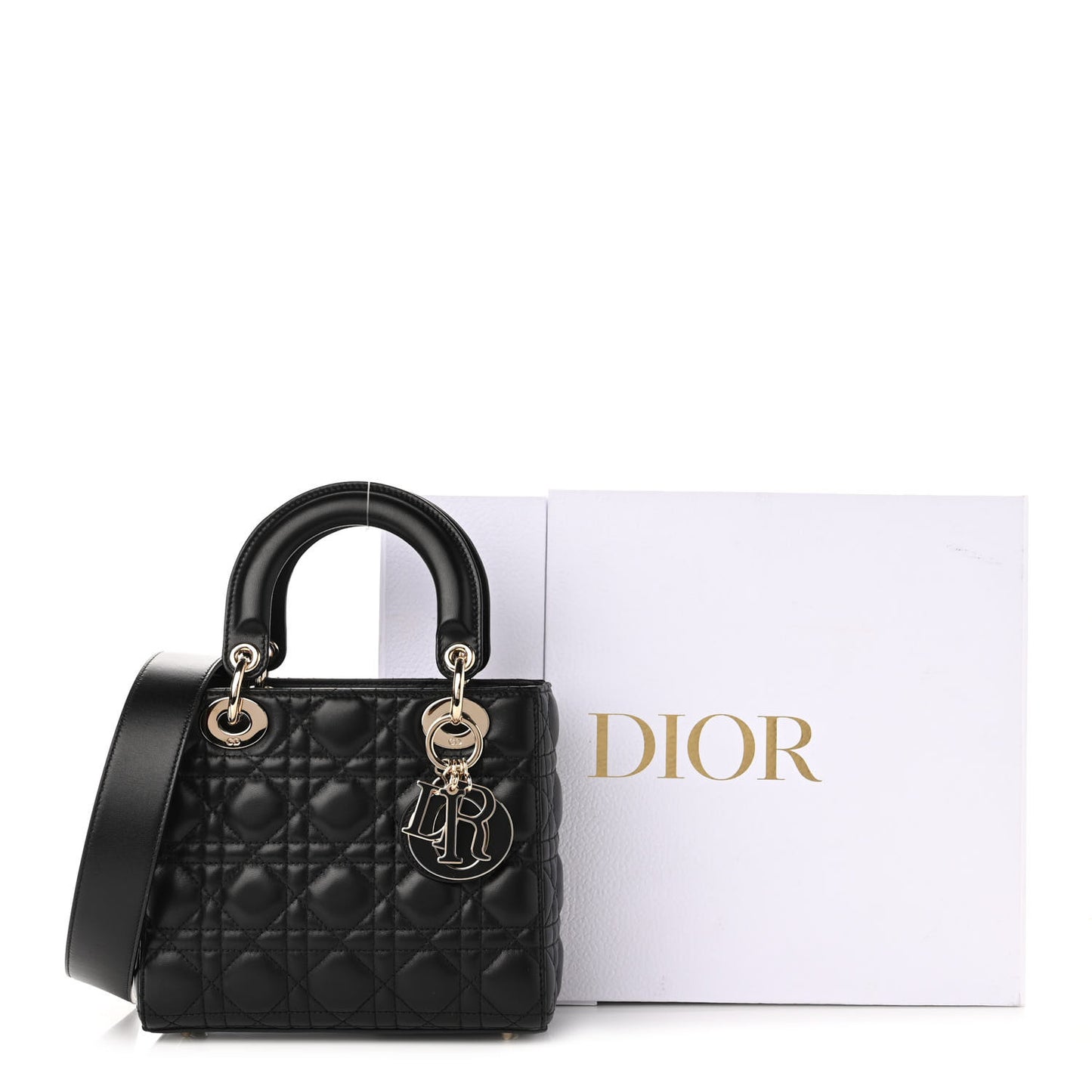 Lambskin Cannage Small My ABCDior Lady Dior Black