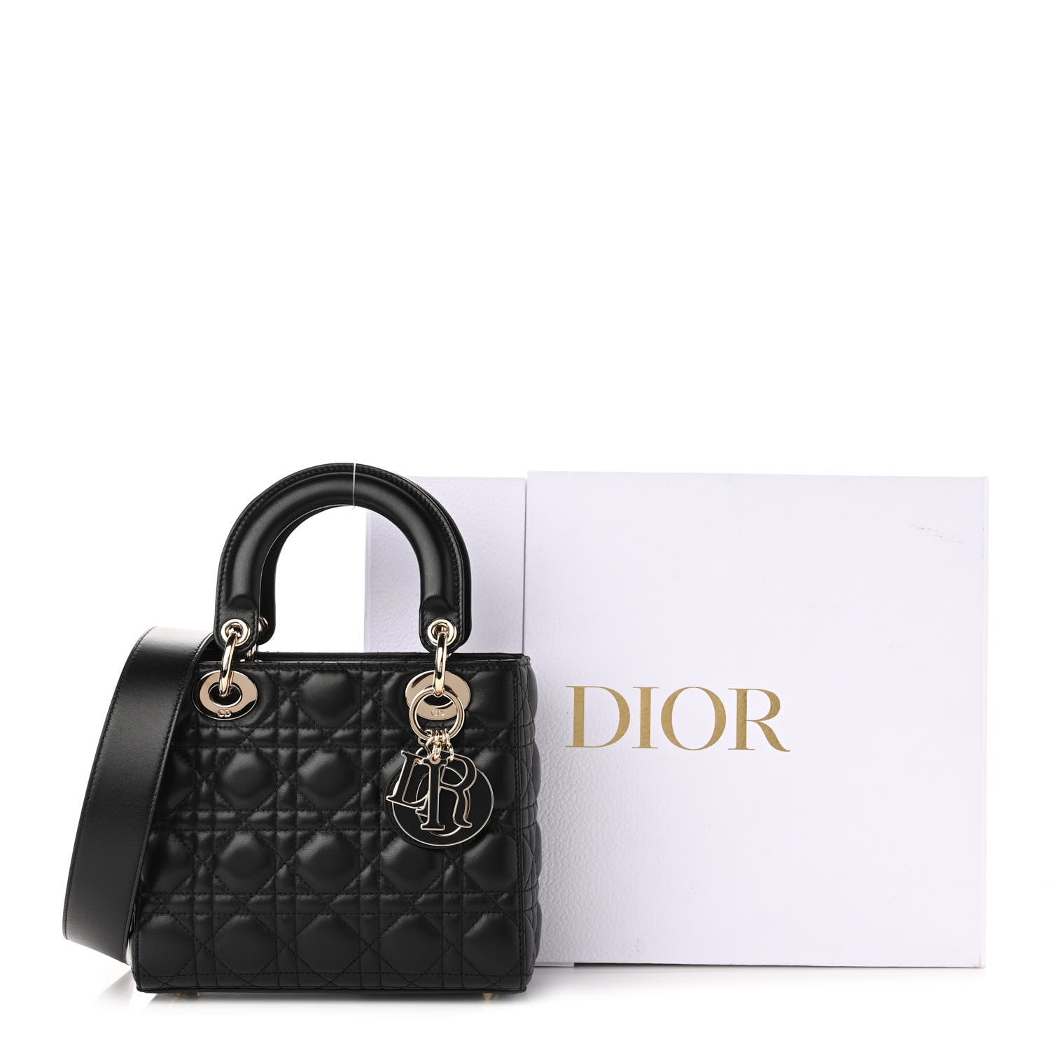 Christian Dior Lambskin Cannage Small My ABCDior Lady Dior Black 11 of 11