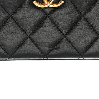 Chanel Lambskin Quilted Small CC Dynasty Vanity Case With Chain Black 18 of 19