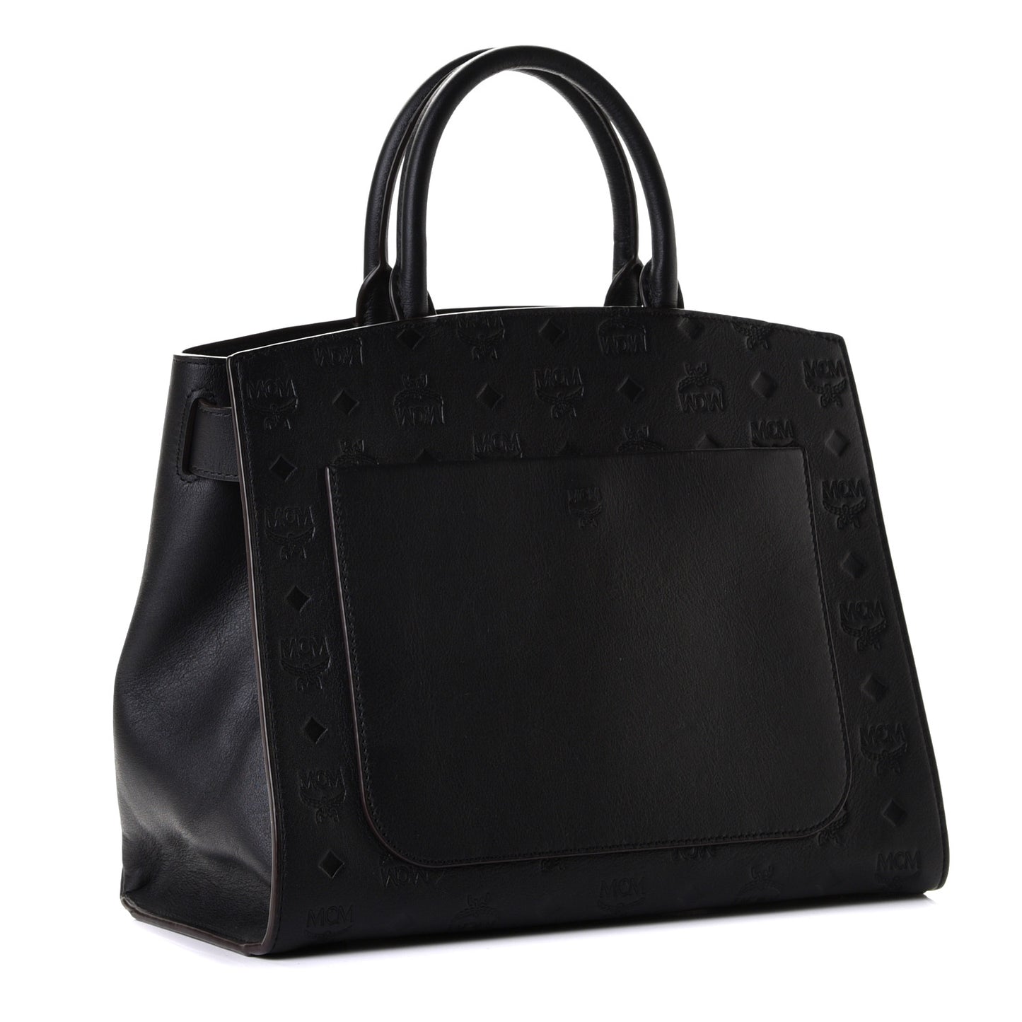 Calfskin Ottomar Monogram Medium Essential Tote Black