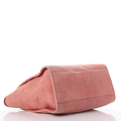 Chanel Canvas Large Deauville Tote Red 5 of 11