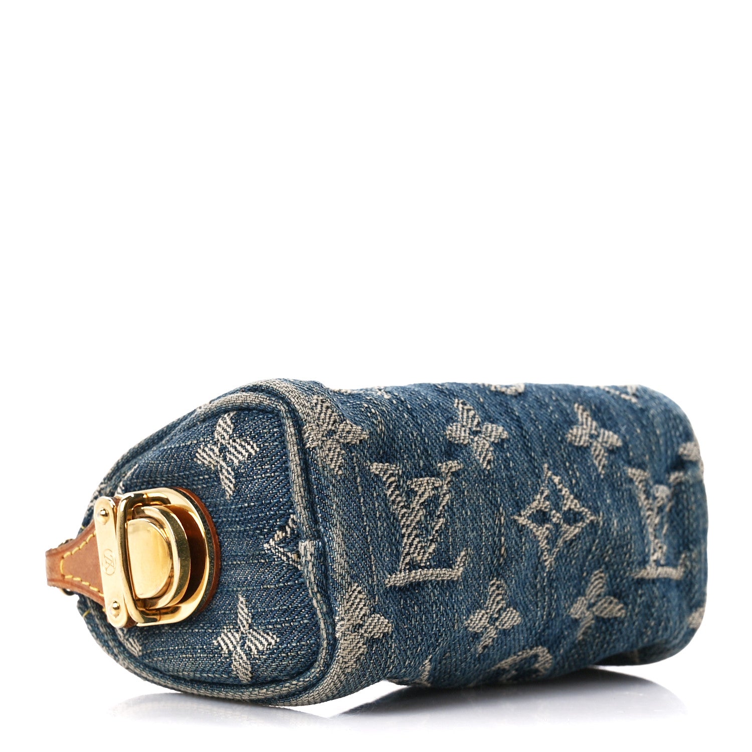 Louis Vuitton Monogram Denim Pochette Speedy PM Key Holder Blue 4 of 10