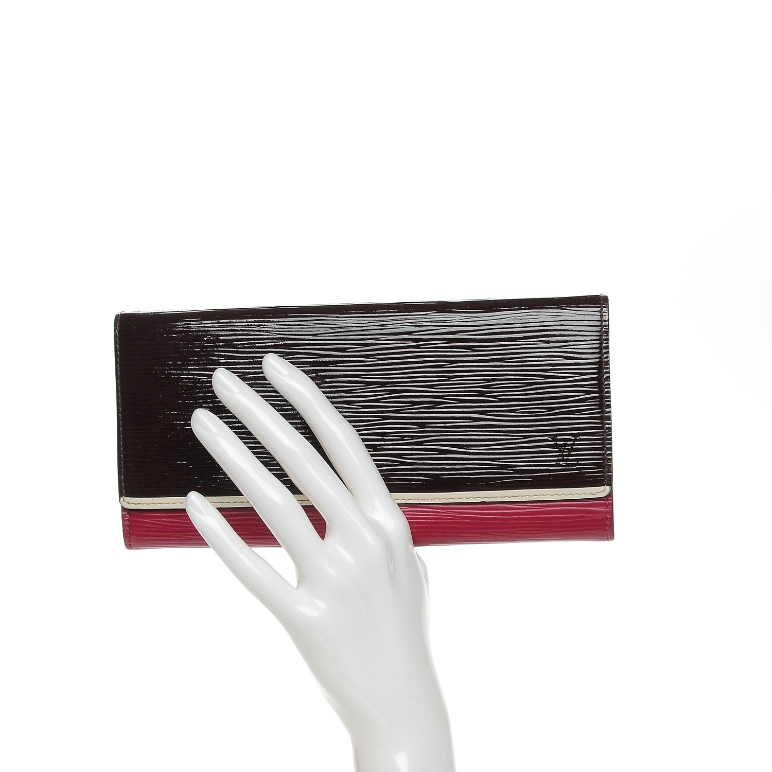 Louis Vuitton Electric Epi Flore Wallet Tri-Color Prune 2 of 8