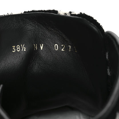 Louis Vuitton Velvet Monogram Stellar Sneakers 38.5 Black White 10 of 13