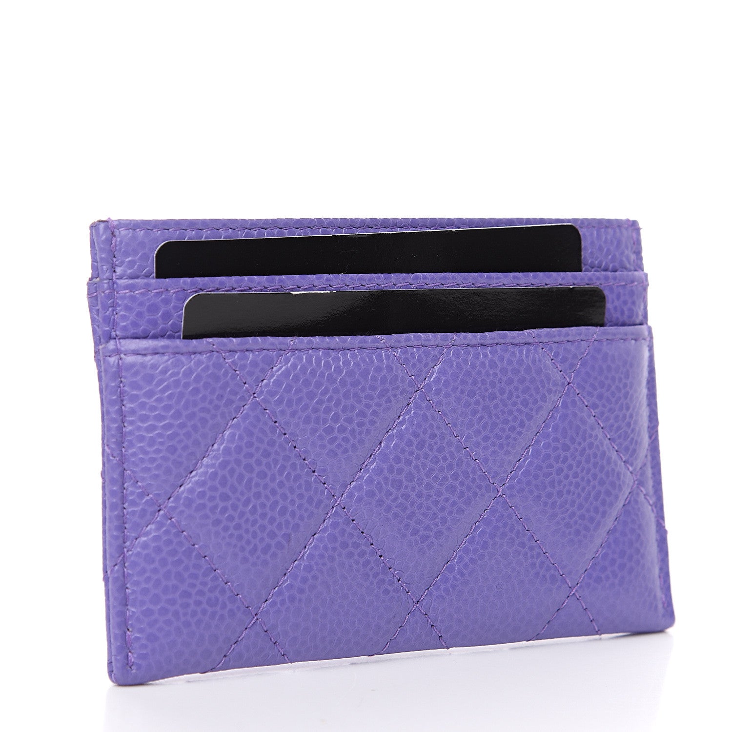 Chanel Caviar Quilted Incognito Card Holder Purple 2 of 8