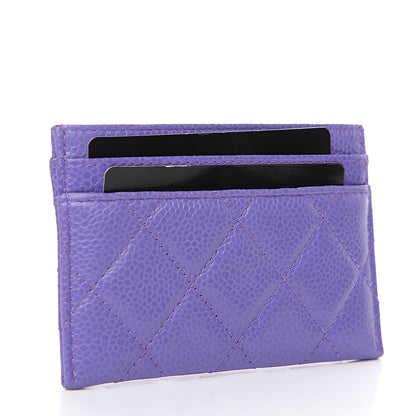 Chanel Caviar Quilted Incognito Card Holder Purple 2 of 8