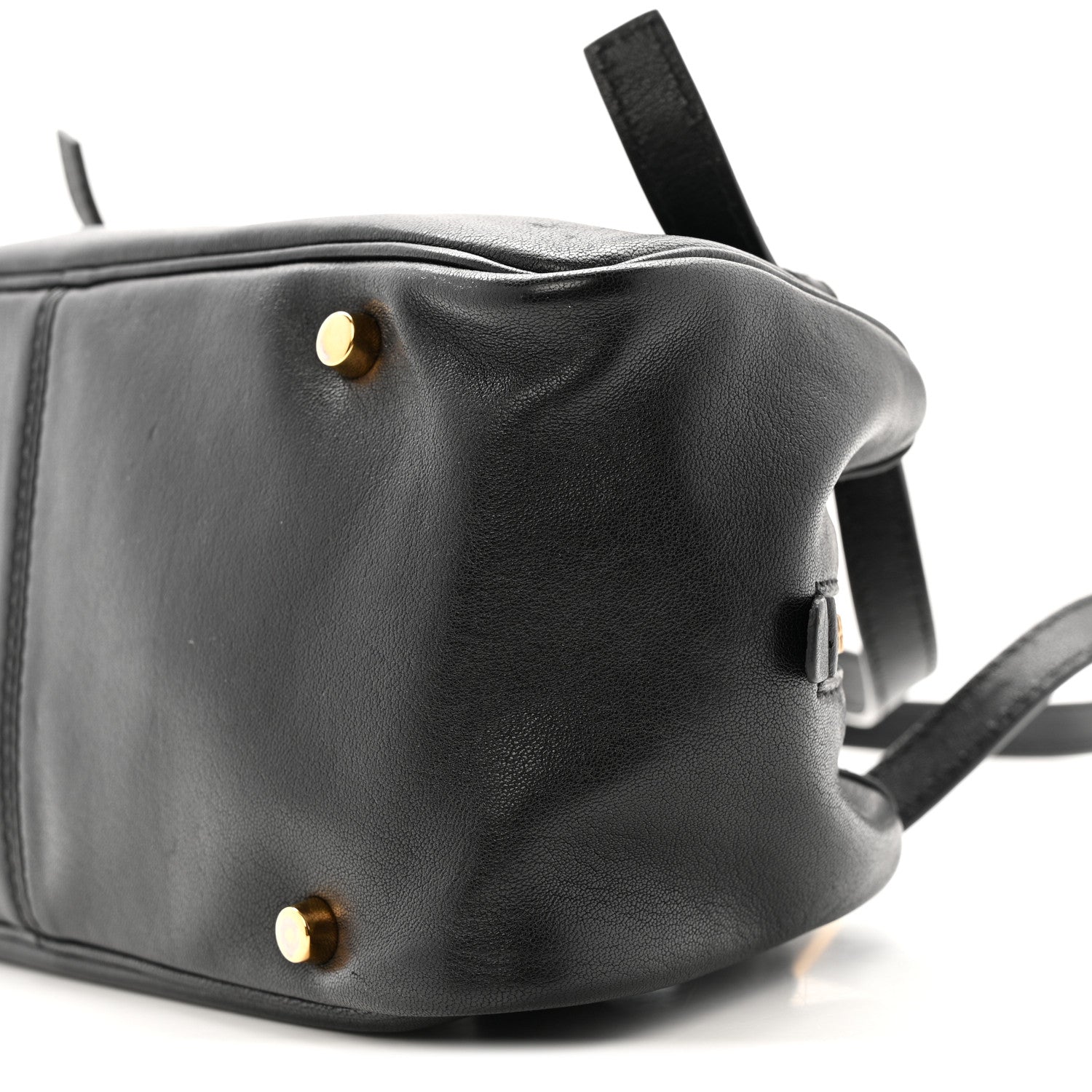 Versace Lambskin Tag Bowling Bag Black 10 of 15