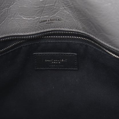 Saint Laurent Crinkled Calfskin Matelasse Monogram Medium Niki Chain Satchel Fog 6 of 10