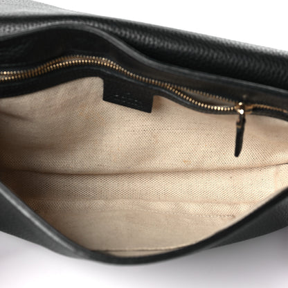 Gucci Pebbled Calfskin Medium Soho Flap Crossbody Black 5 of 9