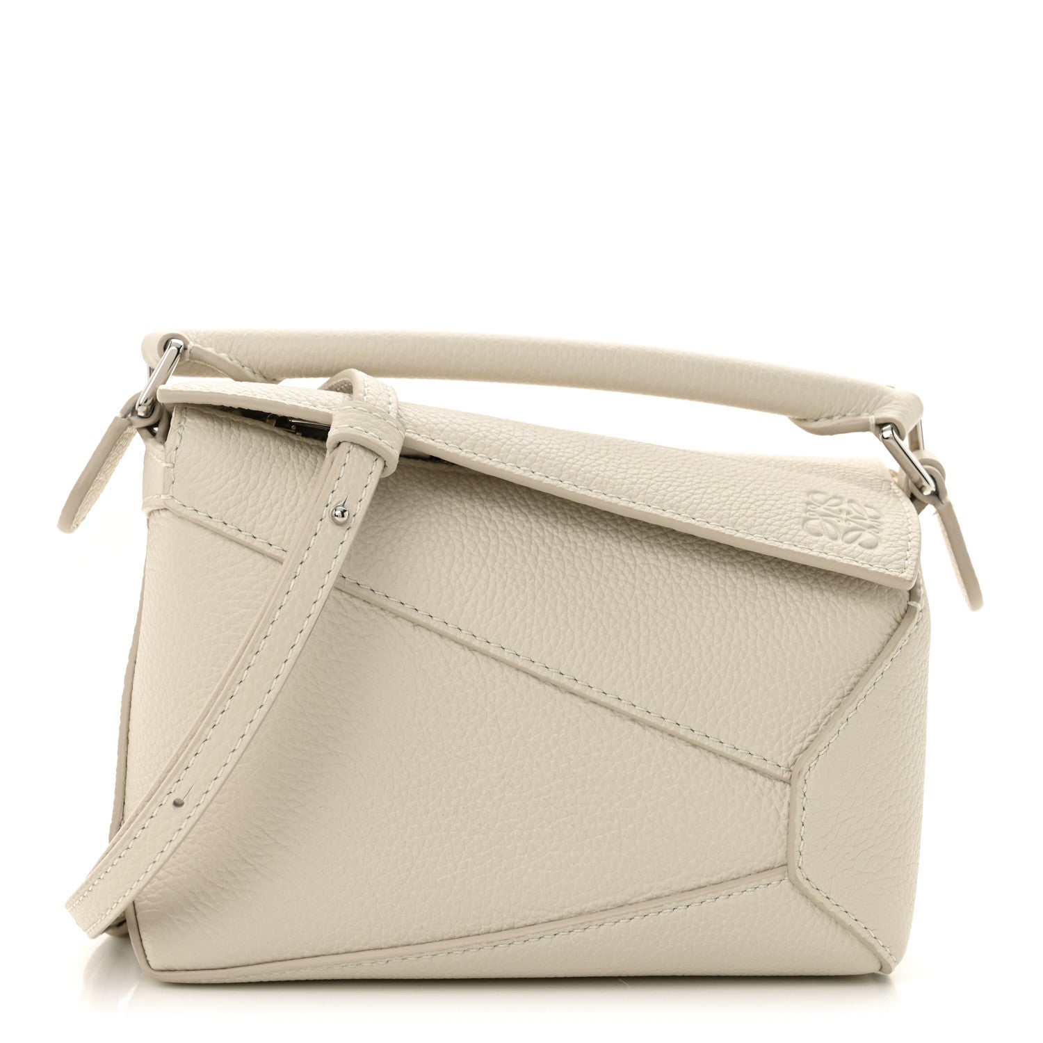Loewe Calfskin Mini Puzzle Edge Bag Soft White 1 of 10