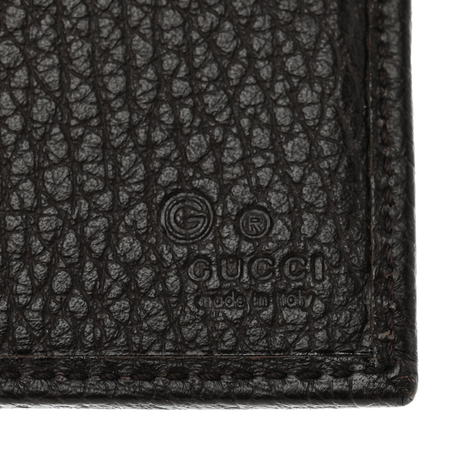 Gucci Calfskin Web Bi-Fold Wallet Brown White 6 of 8