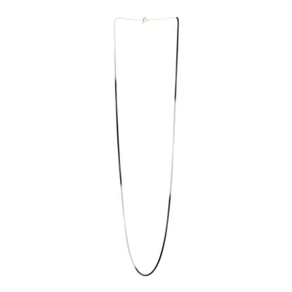 David Yurman Stainless Steel 14K Yellow Gold Bel Aire Ombre Chain Necklace Black White 2 of 3