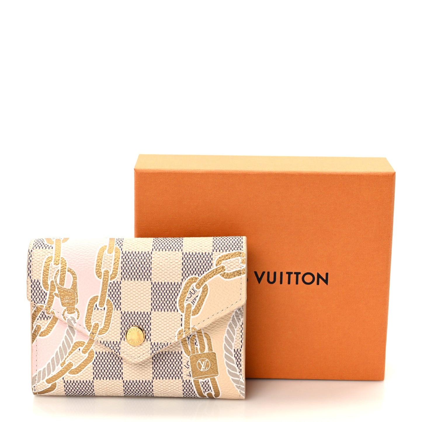 Damier Azur Nautical Victorine Wallet Gold
