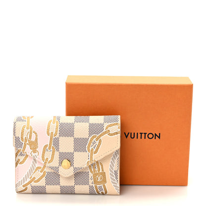 Louis Vuitton Damier Azur Nautical Victorine Wallet Gold 7 of 7