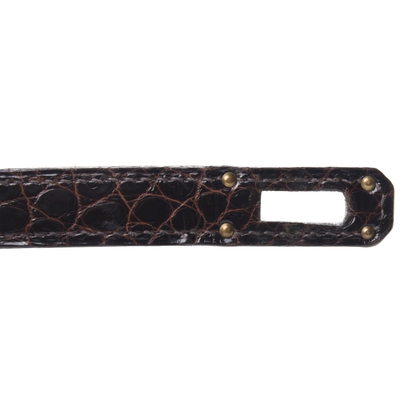 Matte Alligator Kelly Longue Wallet Chocolate