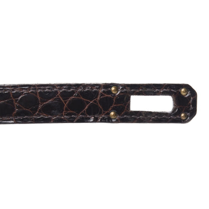 Hermes Matte Alligator Kelly Longue Wallet Chocolate 13 of 13