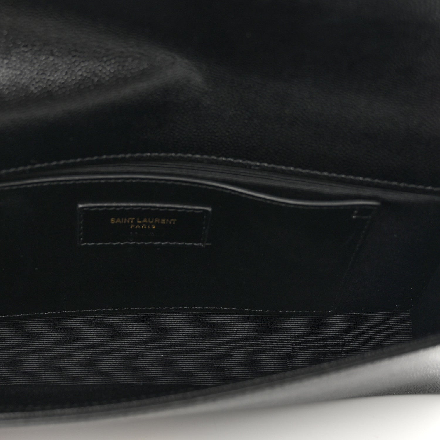 Saint Laurent Grain De Poudre Monogram Cassandre Clutch Black 5 of 9