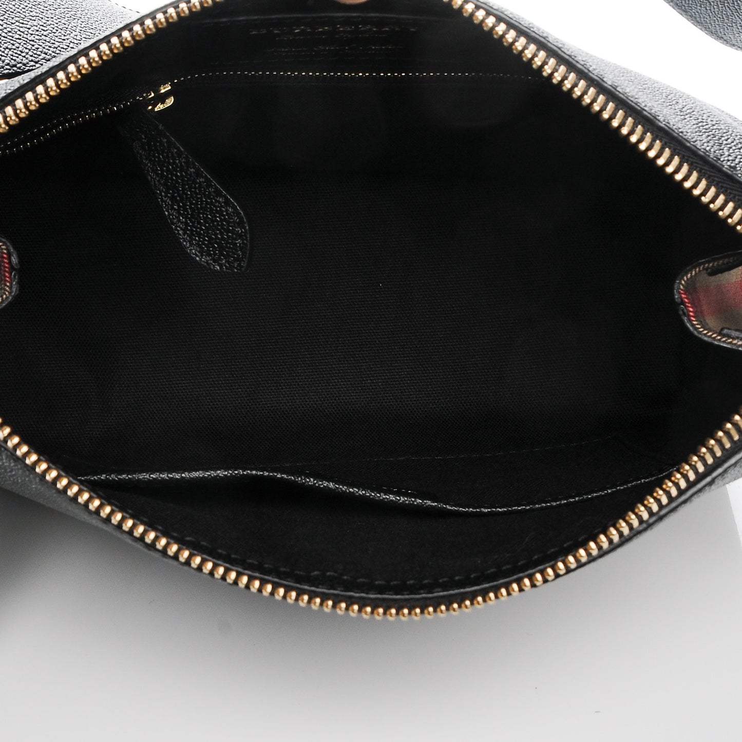 Soft Grain Calfskin House Check Small Helmsley Crossbody Black