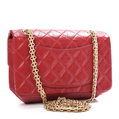 Chanel Aged Calfskin Quilted 2.55 Reissue Mini Flap Red 3 of 10