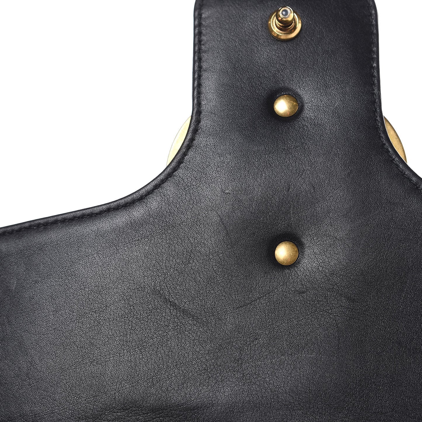 Calfskin Matelasse Studded Medium GG Marmont Shoulder Bag Black