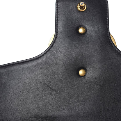 Gucci Calfskin Matelasse Studded Medium GG Marmont Shoulder Bag Black 11 of 12
