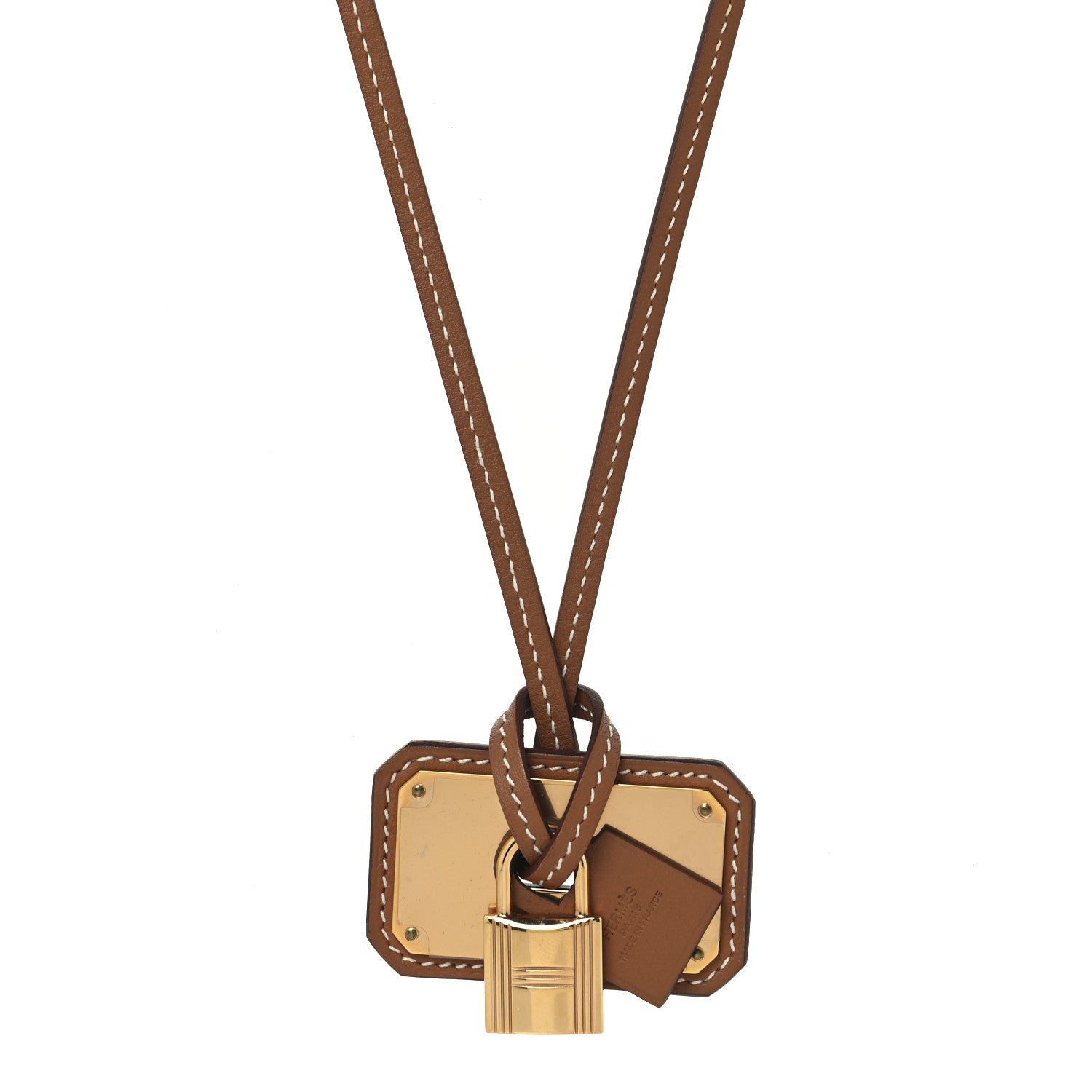 Hermes Swift Large O'Kelly Pendant Necklace Gold 1 of 6