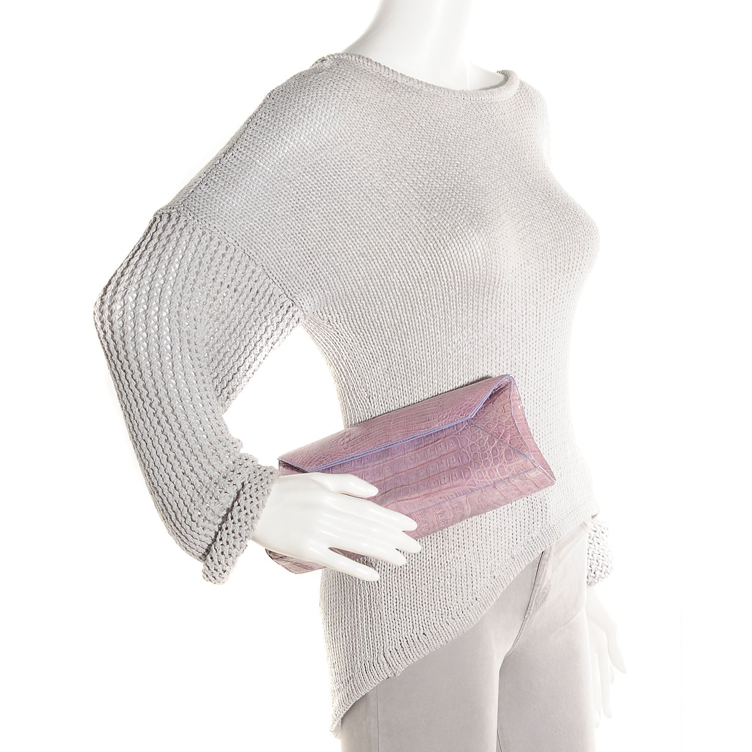 Nancy Gonzalez Crocodile Envelope Clutch 2 of 7