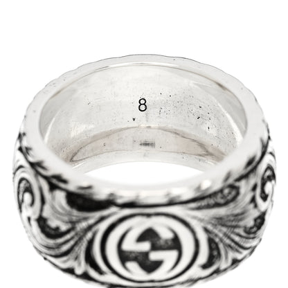 Gucci Sterling Silver Thin Feline Band Ring 47 4.25 5 of 7